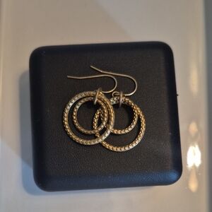 Elegant Gold Tone Hoop Earrings